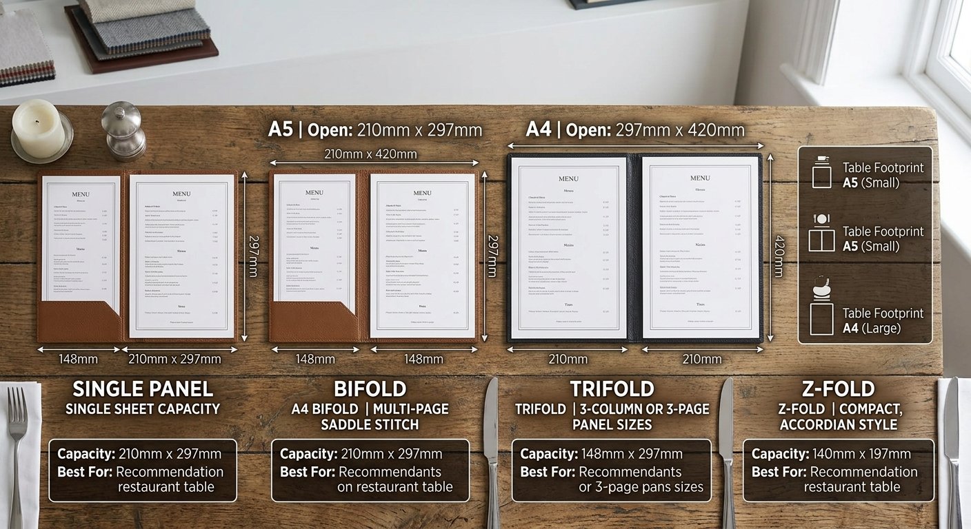 Size Comparison: A5 vs A4 Menu Covers